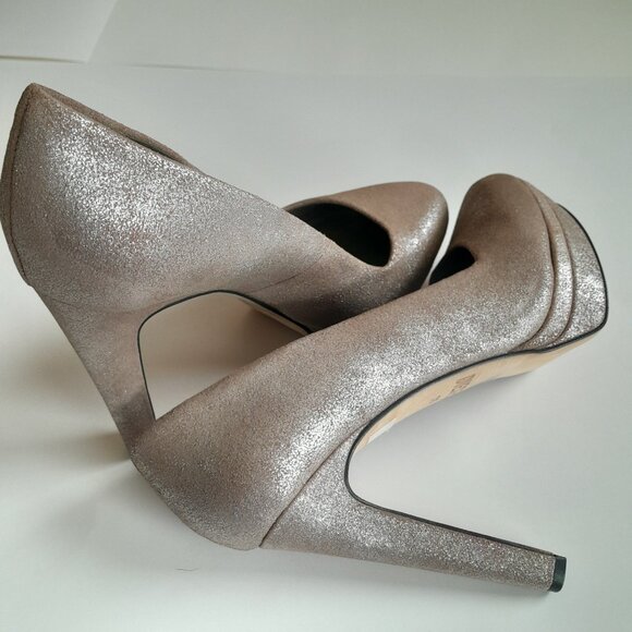 Diesel Women’s 'Melrose' Ashly Platform Leather Heels Brown/Silver Size US 7.5 - Picture 10 of 15